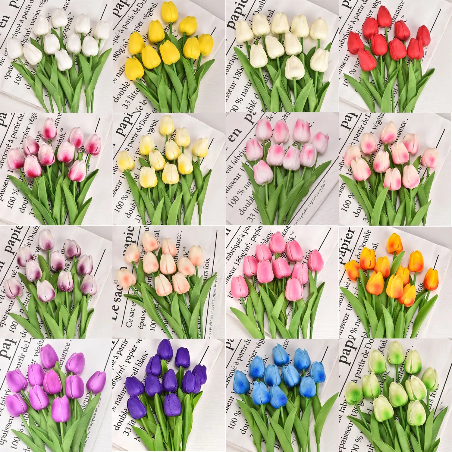 3/5/10/15/20 piezas tulipanes flores artificiales ramo de flores de tacto Real tulipanes flor falsa para decoración del hogar de la boda