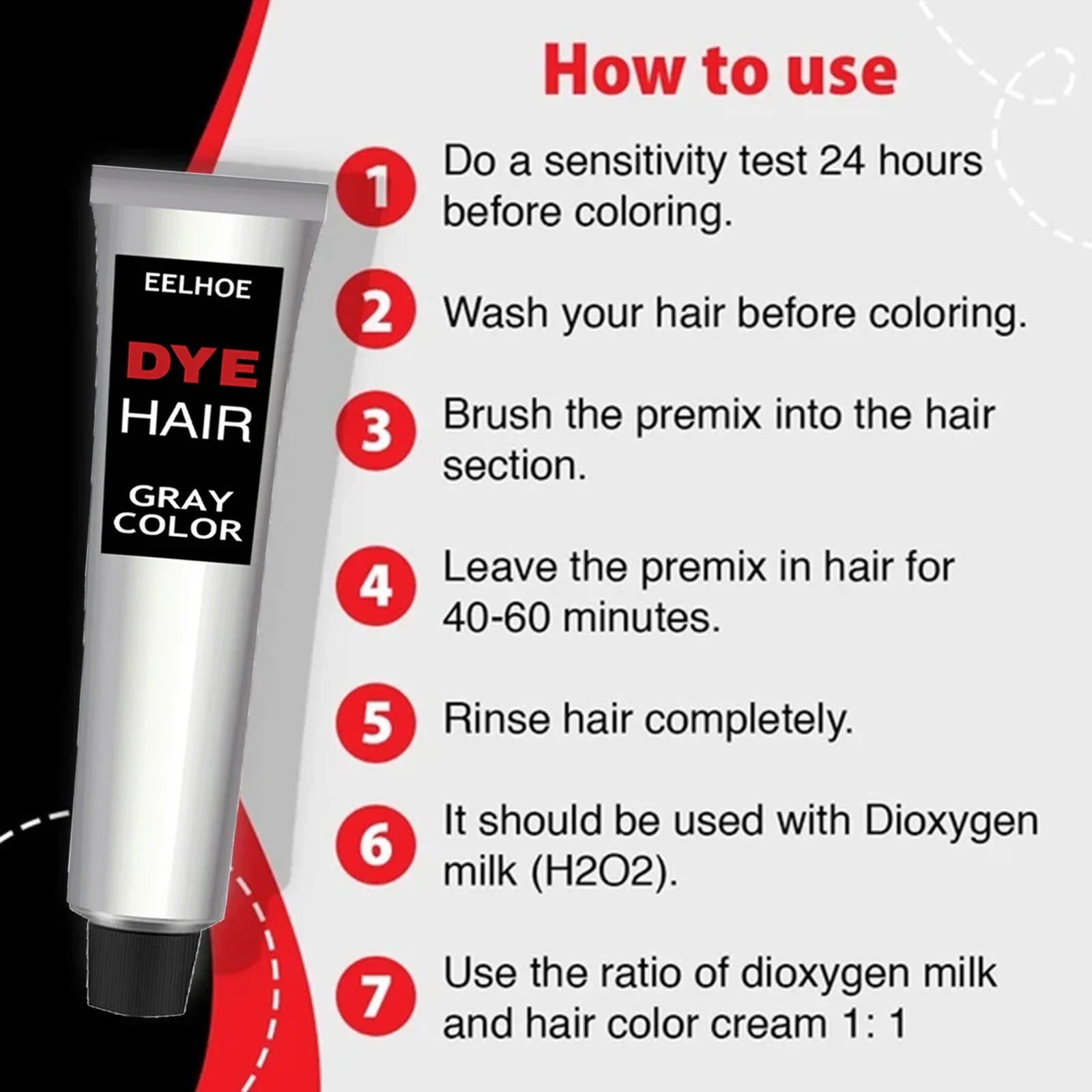 Tinte para el cabello gris plateado semipermanente, crema de tinte para el cabello Natural. Tratamiento lavable, tinte para sujetar todo el día, peinado DIY para fiesta, Cosplay