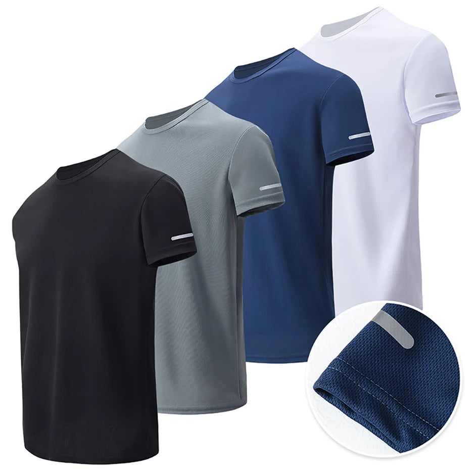 1/4 Uds. Camiseta deportiva de secado rápido de verano para hombre, camiseta holgada y cómoda de manga corta estampada a la moda para adolescentes, camiseta Joker para correr y Fitness