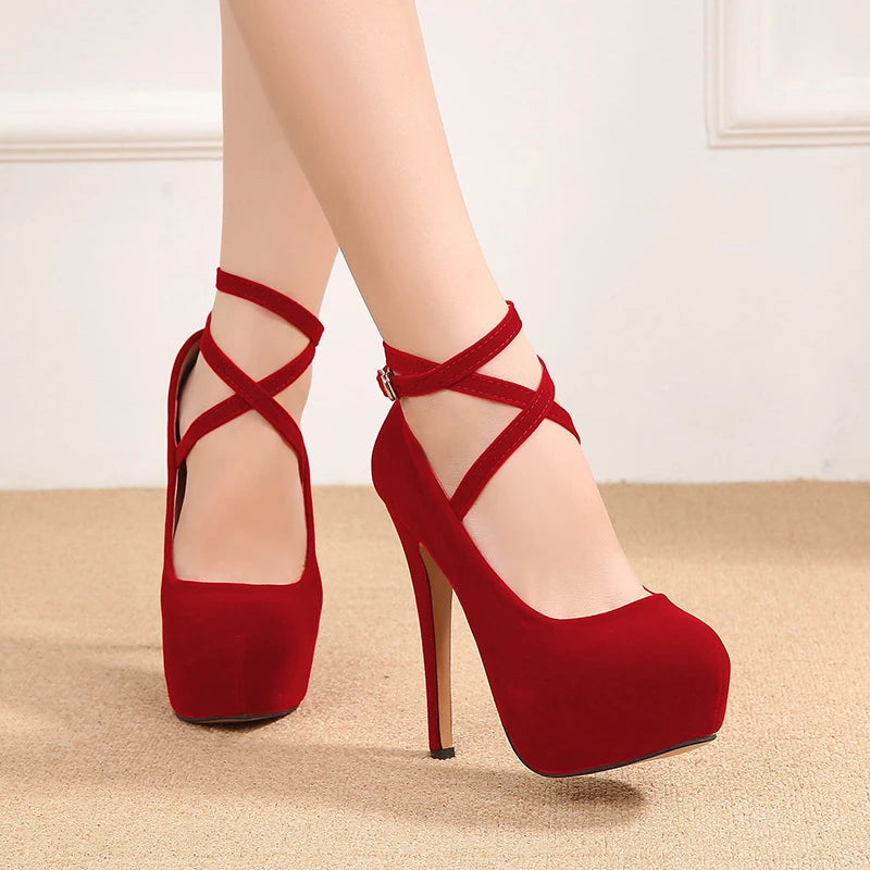 Novedad de verano, moda europea americana, tacones altos con correa en el tobillo para mujer, zapatos de vestir para fiesta y discoteca, cómodos y elegantes
