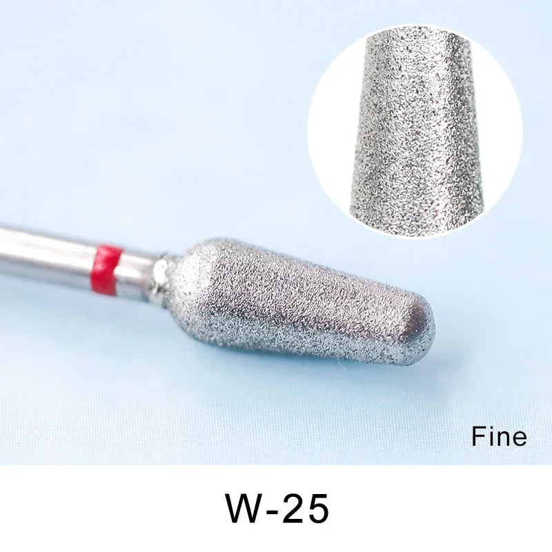 Brocas de cerámica para uñas de diamante, fresa para manicura, limas rotativas para cutículas izquierda y derecha, herramientas de accesorios para uñas DIY