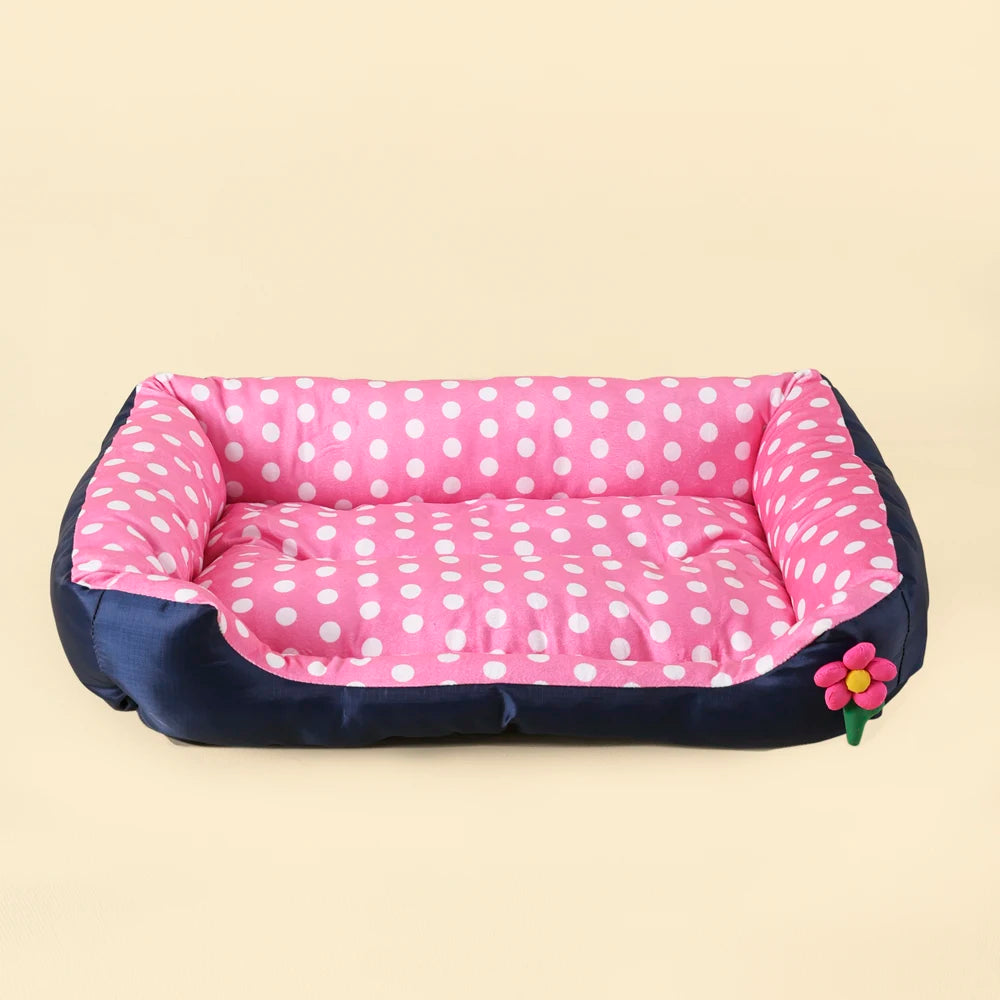 Sofá cuadrado suave para perros grandes, cojín elástico para casa de perros, cama mediana cálida para invierno, perrera lavable para gatos, accesorios para el hogar