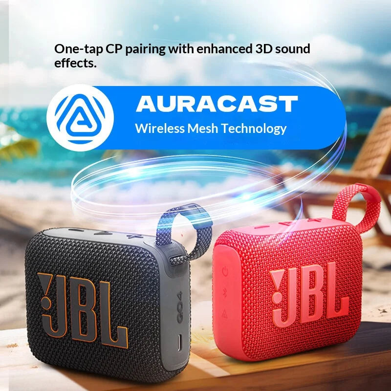 JBL GO4 Gold Brick, Altavoz Inalámbrico Bluetooth de Cuarta Generación con Bajos Potentes, Diseño Impermeable, Portátil y Compacto
