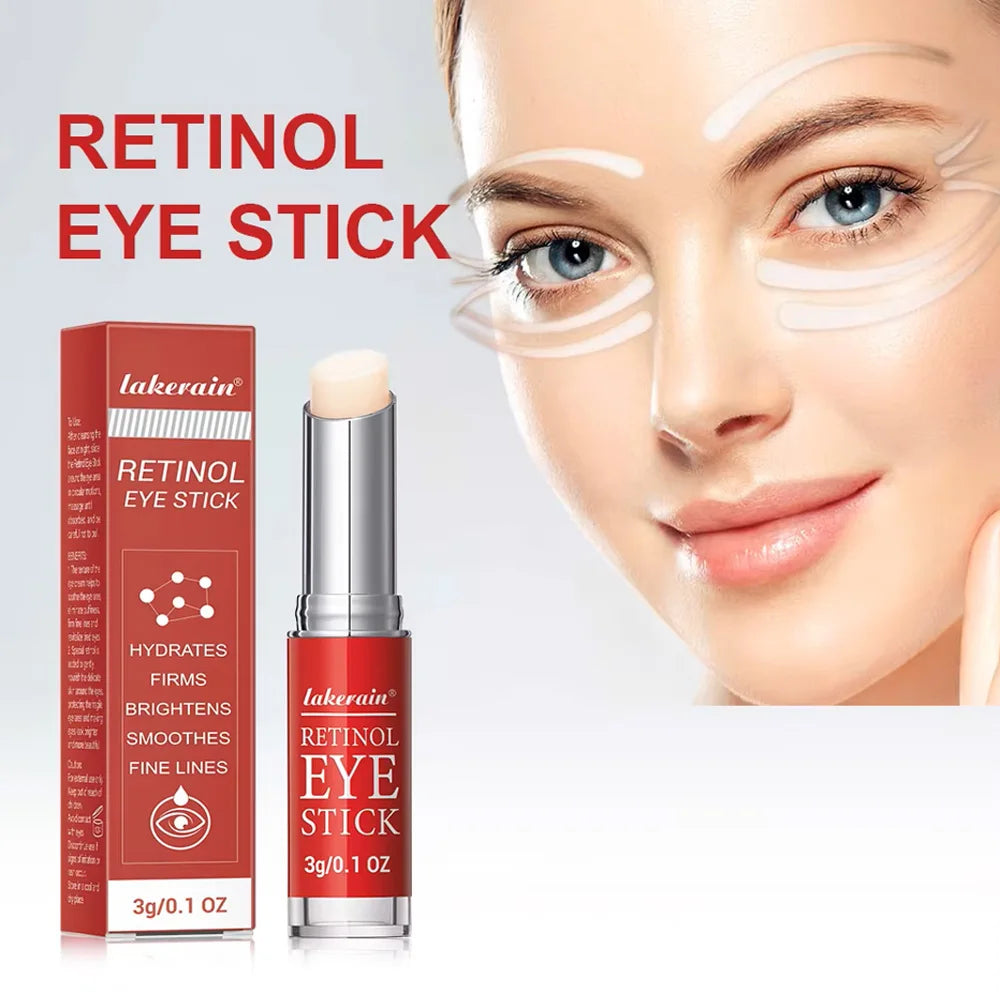 Crema de ojos con Retinol para aclarar las ojeras, reafirmante de la piel, suero de reparación instantánea de ojos en barra para el cuidado de los ojos de las mujeres