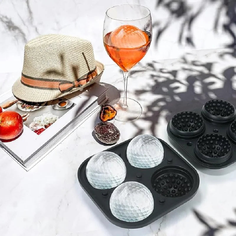 Bola de hielo de silicona para Golf, molde redondo para whisky, especial 4, rejilla de hielo para Golf, herramientas de cocina, molde de hielo reutilizable para whisky, moldes para hielo