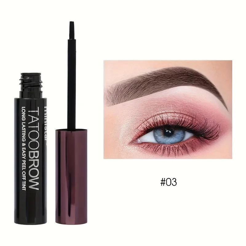 1 tinte de Gel para cejas despegable para tatuajes, tinte semipermanente para cejas, resistente al agua, a prueba de transferencia, para cejas de aspecto más completas y definidas