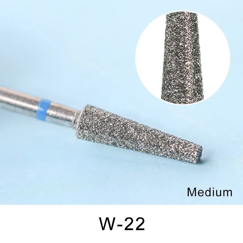 Brocas de cerámica para uñas de diamante, fresa para manicura, limas rotativas para cutículas izquierda y derecha, herramientas de accesorios para uñas DIY