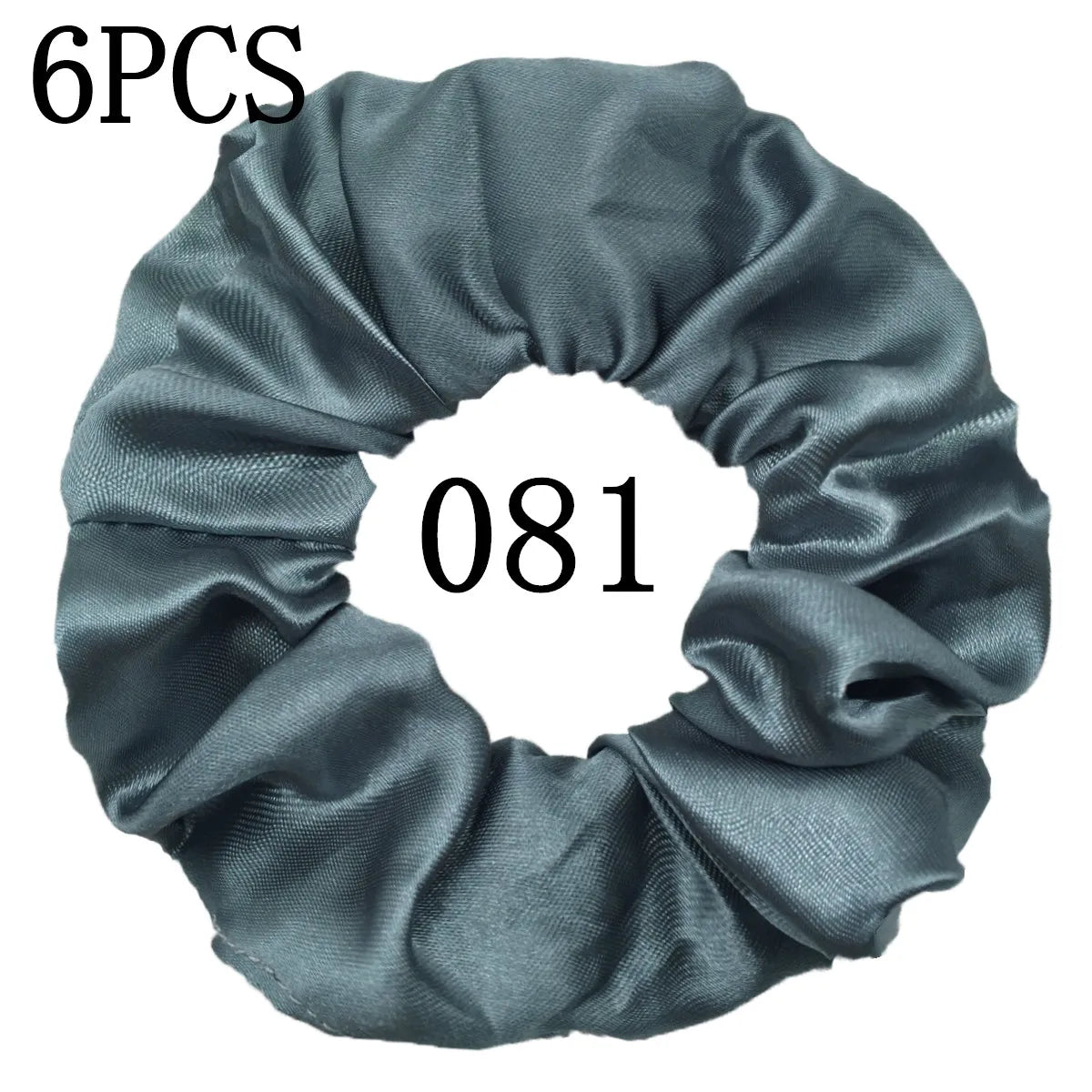 6 unids/lote, bandas para el pelo, lazos, cuerdas, soporte para cola de caballo para mujeres o niñas, accesorios, tocados de satén, Color sólido 100