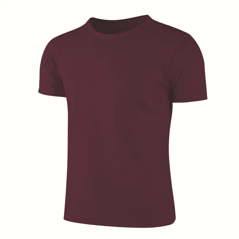 Camiseta deportiva de manga corta de secado rápido para hombre y mujer, camisetas de gimnasio, camiseta de Fitness, camiseta para correr, ropa deportiva transpirable para adolescentes