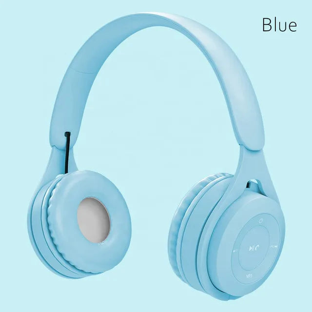 Y08 Auriculares inalámbricos Bluetooth Macaron auriculares estéreo con diadema para juegos con micrófono Gamer Girl regalo para tableta móvil