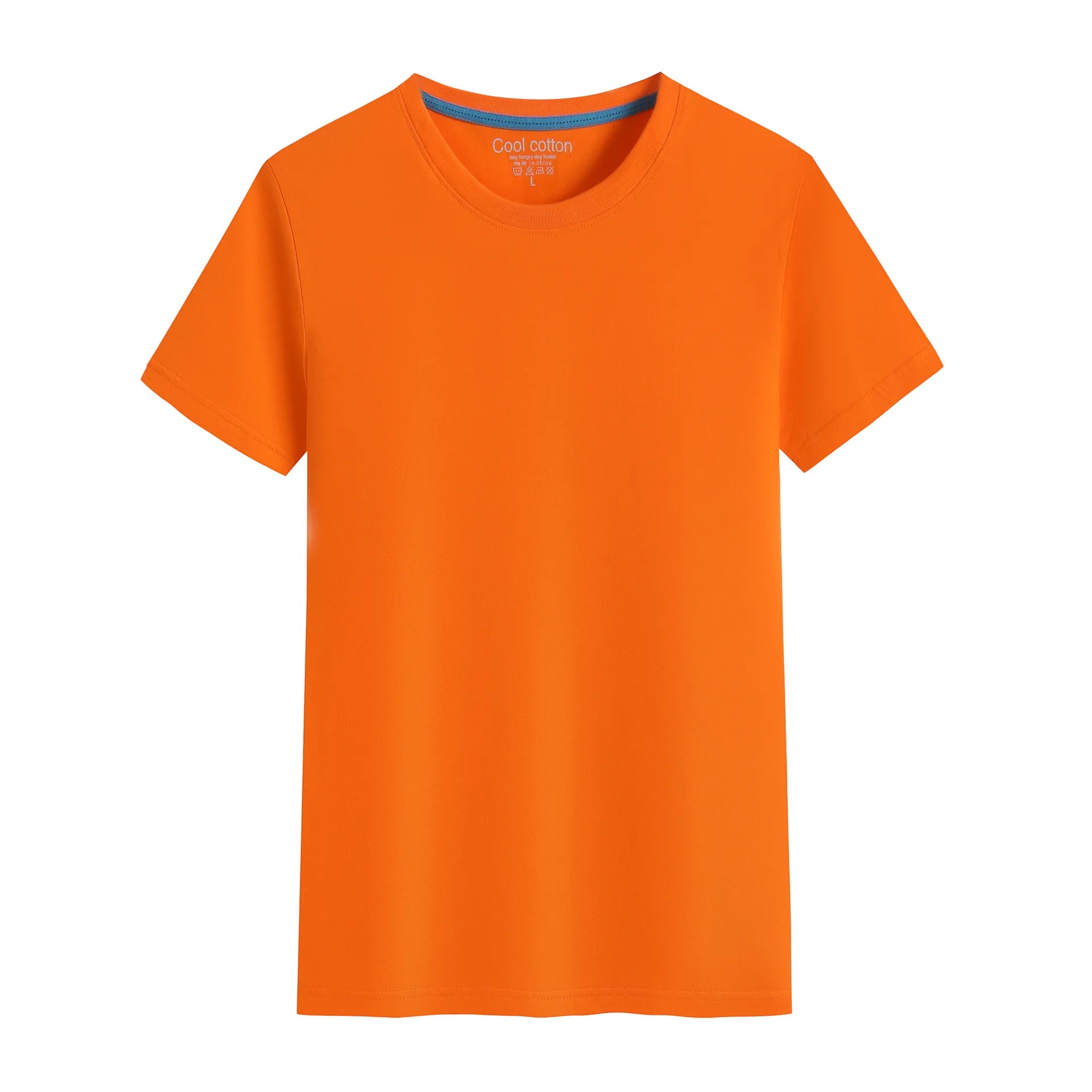 Camiseta de Hombre 2026, Nueva, 100% Algodón, Color Puro, Cuello Redondo, Manga Corta, para Hombre