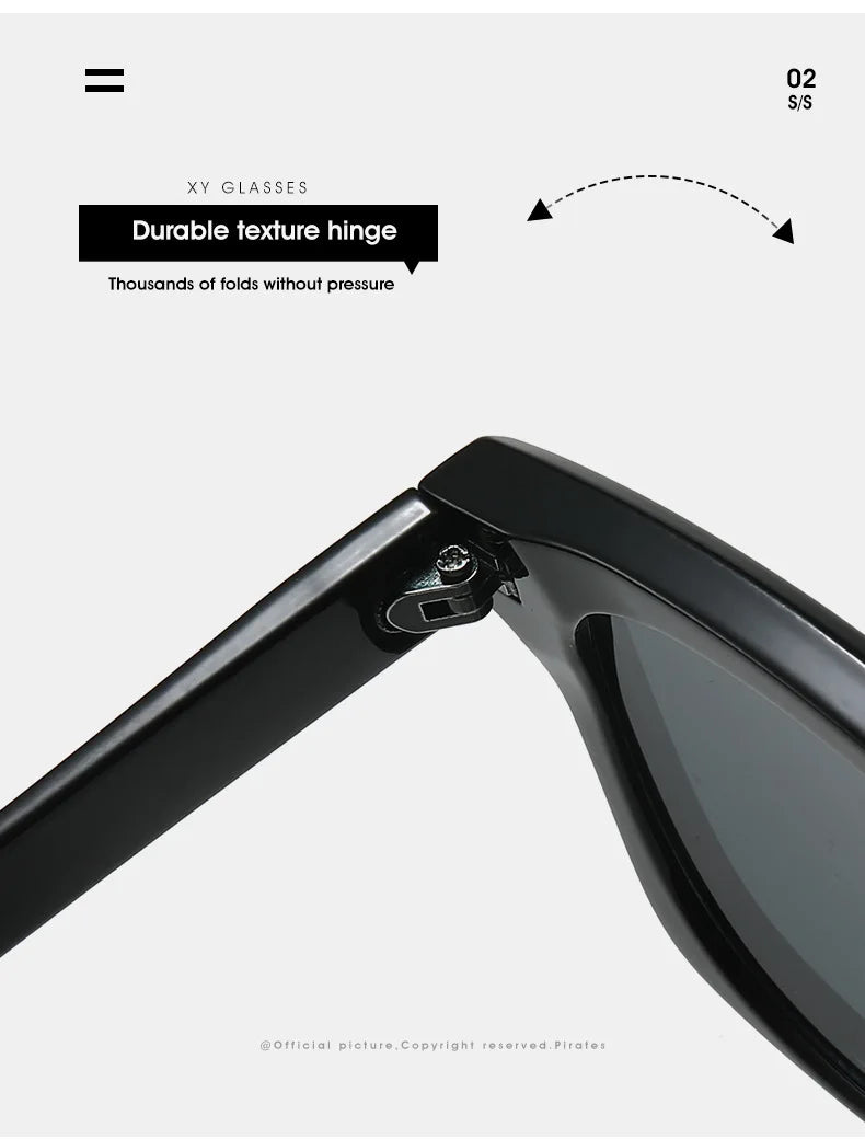 2025 Nuevas gafas de sol cuadradas para hombres Arrove Docration Fashion Simplify Gafas de sol unisex UV400 Adecuado para una escena versátil
