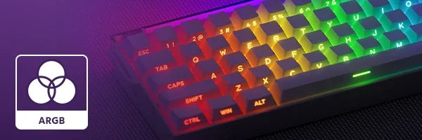 Teclado Veekos Shine60 60% AGRB con Lightbox rt0.01 mm interruptor magnético 8K tipo C con cable e-sports Gaming Teclado mecánico