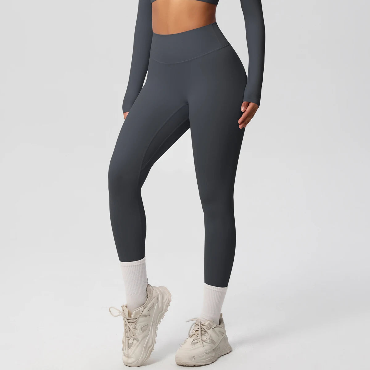 Mallas de Yoga de cintura alta para mujer, mallas con sensación desnuda, Fitness, correr, pantalones de Yoga, mallas ajustadas de gimnasio energético, mallas de entrenamiento informales