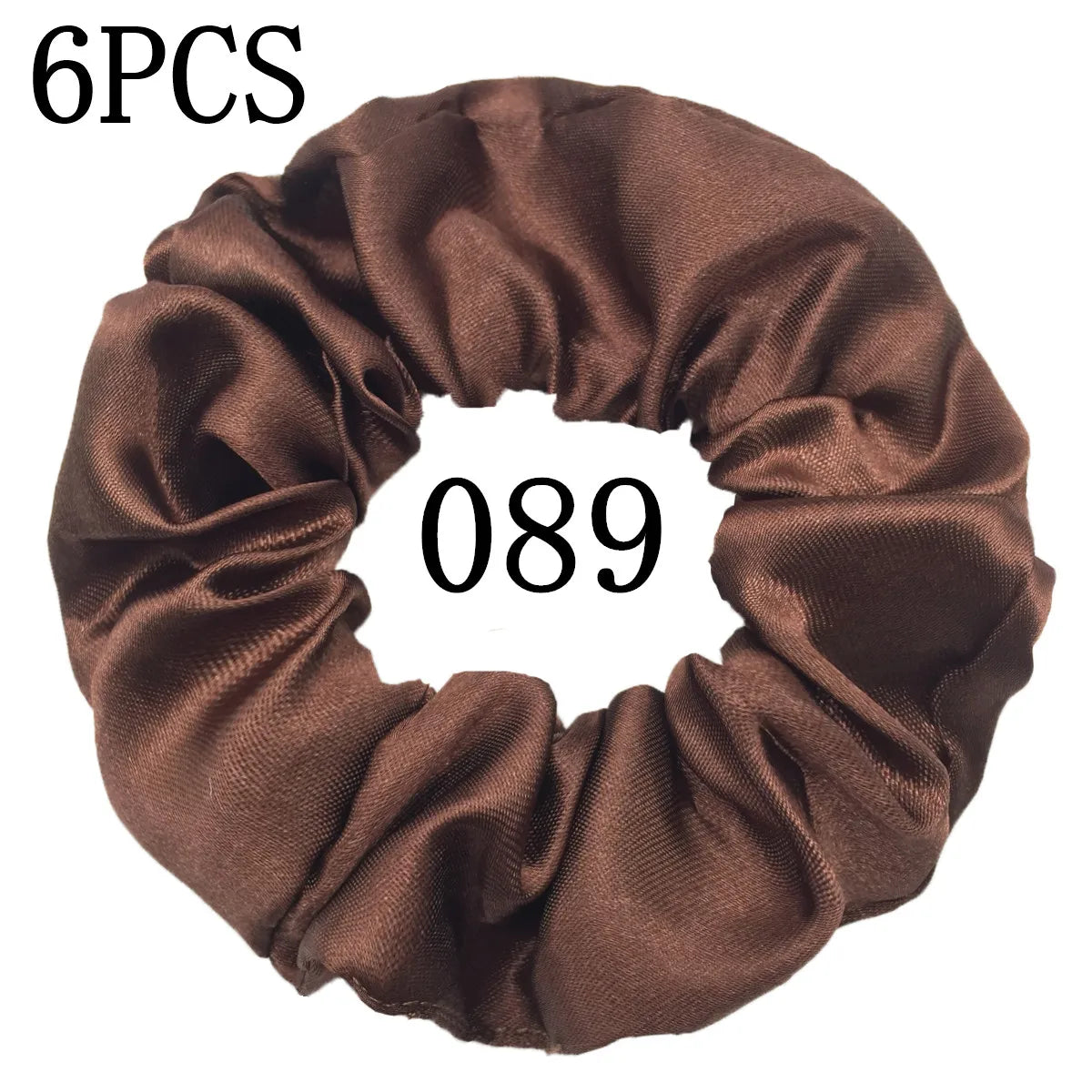 6 unids/lote, bandas para el pelo, lazos, cuerdas, soporte para cola de caballo para mujeres o niñas, accesorios, tocados de satén, Color sólido 100