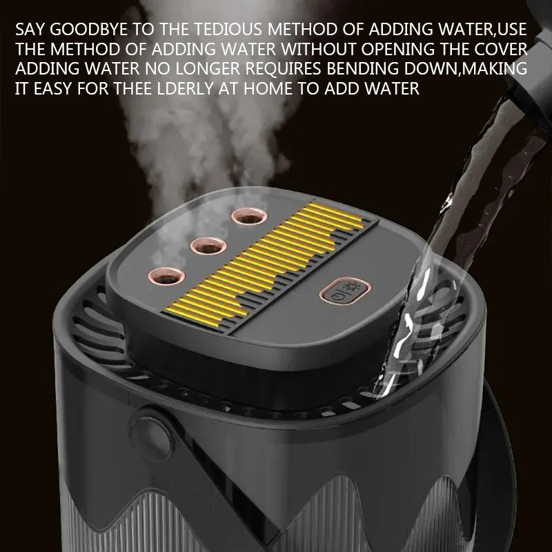 Humidificador de aire de 3L, difusor de Aroma pequeño portátil, 3 puertos de pulverización, humidificador usb de gran capacidad, máquina de niebla de aceite esencial para el hogar