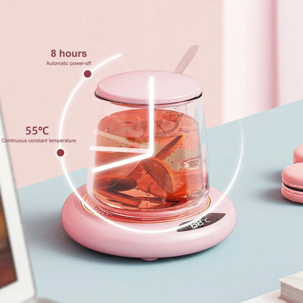 Calentador de tazas de café USB, calentador de bebidas eléctrico con 3 ajustes de temperatura, placa calentadora de café para café caliente, té y leche