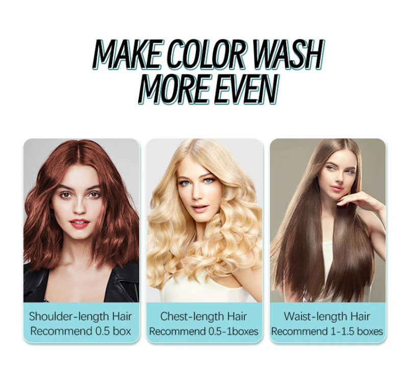 Champú semipermanente para teñir el cabello, champú invisible que protege y fijar el color, color instantáneo del cabello, brillo duradero, cuidado del cabello