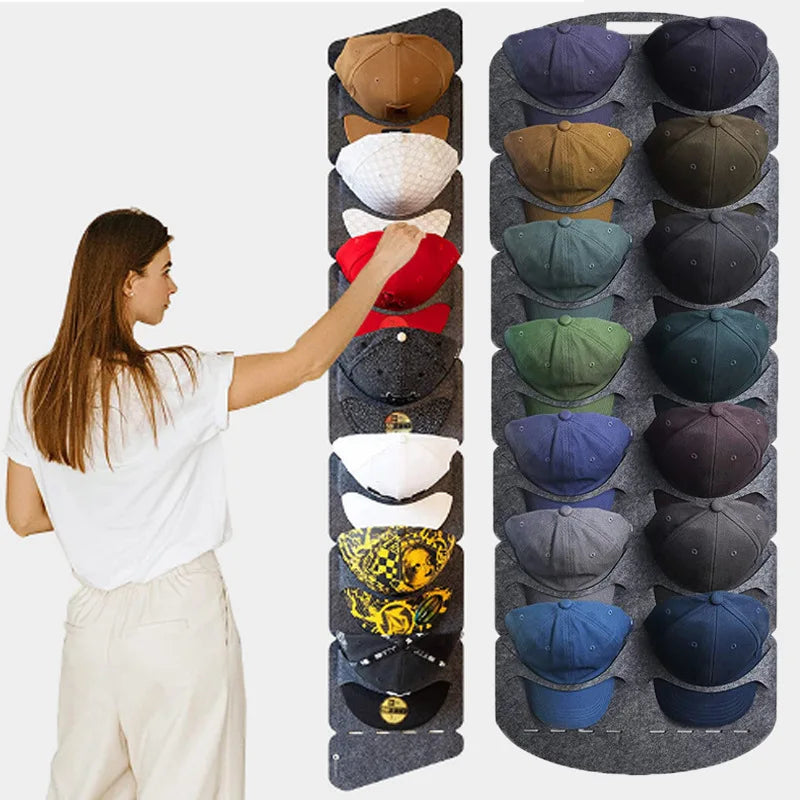 Estante de almacenamiento de sombreros de fieltro, soporte para gorra, Clip para bolsa de pared, organizador de armario, gorra de viaje con visera de béisbol, estantes para sombreros de montaje en pared, nuevo