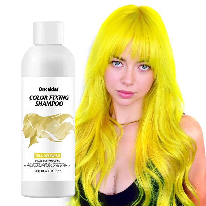 Champú semipermanente para teñir el cabello, champú invisible que protege y fijar el color, color instantáneo del cabello, brillo duradero, cuidado del cabello