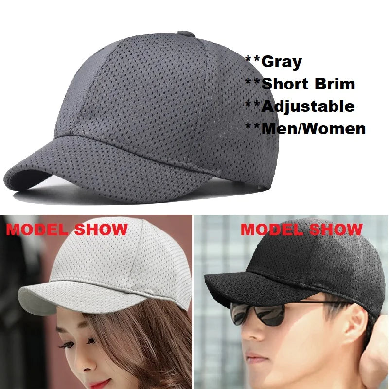 Gorra de béisbol de malla de verano de talla grande de cabeza grande para hombres y mujeres gorra transpirable de camionero ajustable para deportes al aire libre correr
