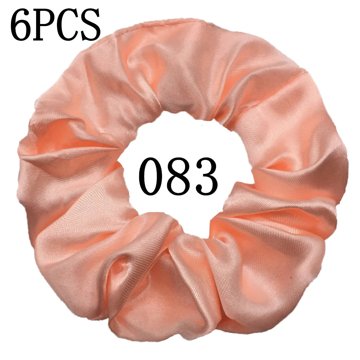 6 unids/lote, bandas para el pelo, lazos, cuerdas, soporte para cola de caballo para mujeres o niñas, accesorios, tocados de satén, Color sólido 100