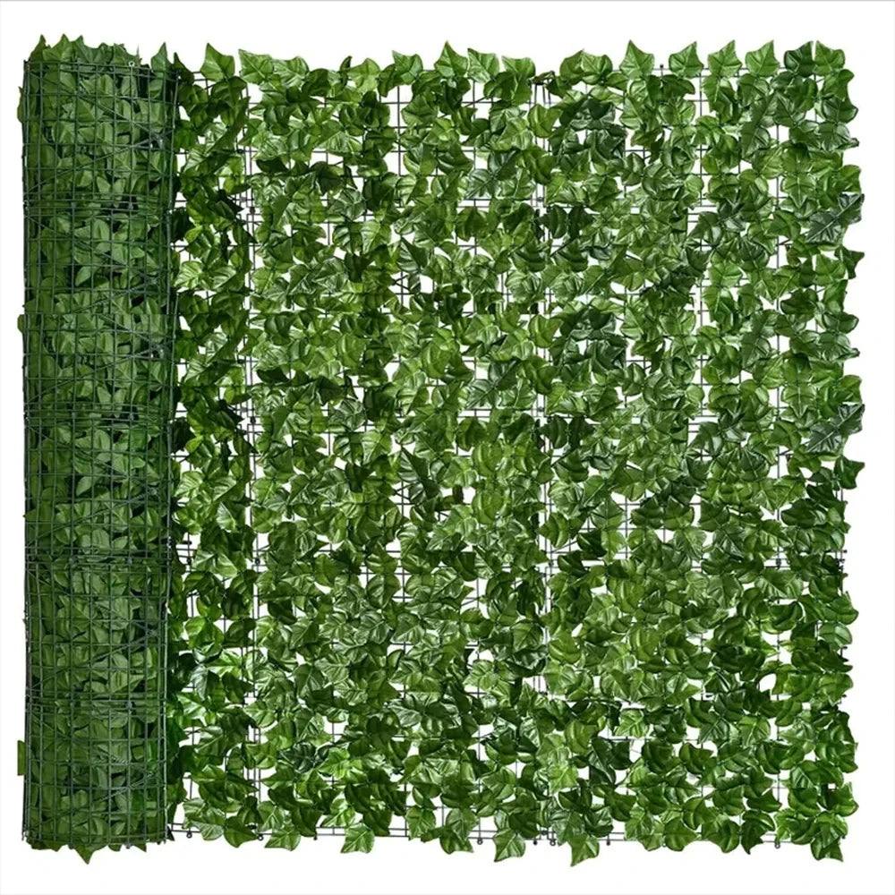 Paneles de valla de hojas verdes con seto de hiedra Artificial, pantalla de valla de privacidad falsa para decoración de hogar, jardín y balcón al aire libre