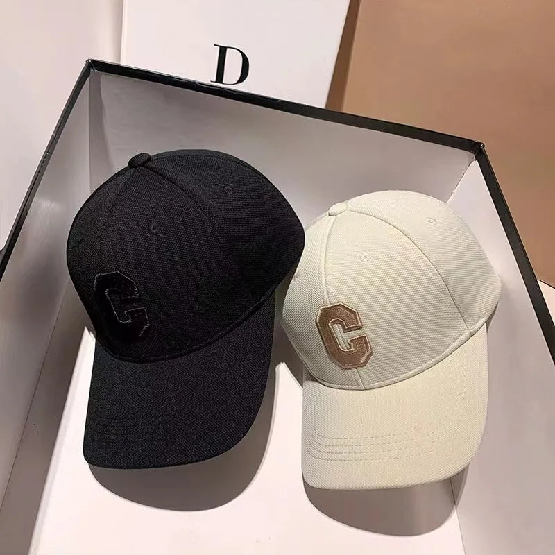 Sombreros para hombres 2023 nueva gorra de béisbol bordada con letra C Kpop moda pareja gorra Snapback hombres y mujeres sombreros para el sol Chapeau Homme