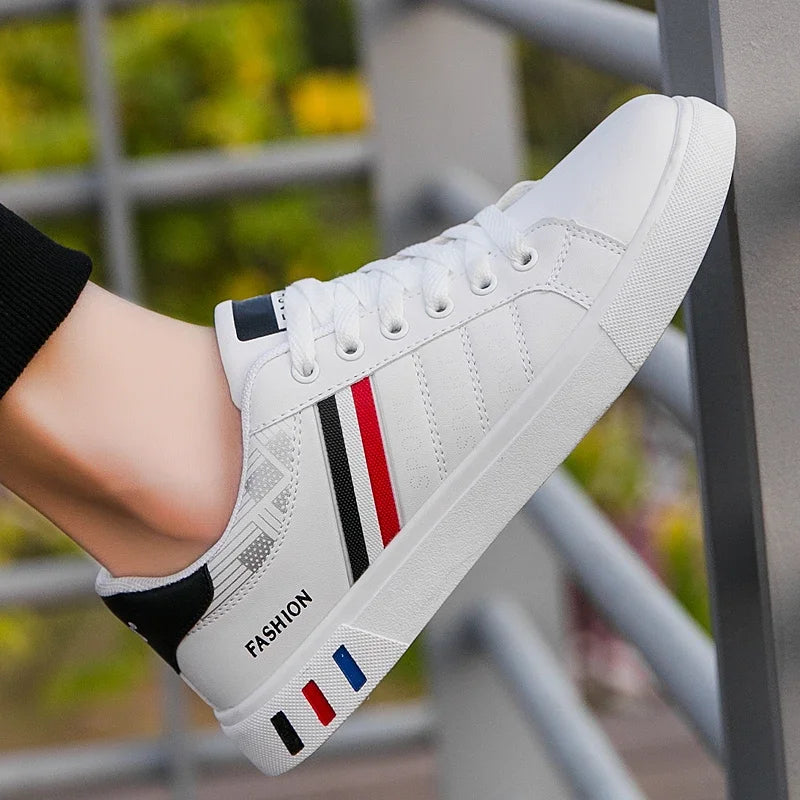 Zapatillas Casuales para Hombre 2026, Nuevas Zapatillas Blancas con Cordones a la Moda, Zapatos Deportivos Cómodos para Estudiantes, Tallas Grandes, Zapatillas Vulcanizadas