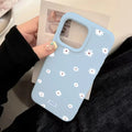 Funda de teléfono con flor pequeña y Margarita de estilo lindo para iPhone 11 12 13 14 15 16 17 Pro Max 16 Plus, funda de silicona suave con parachoques a prueba de golpes