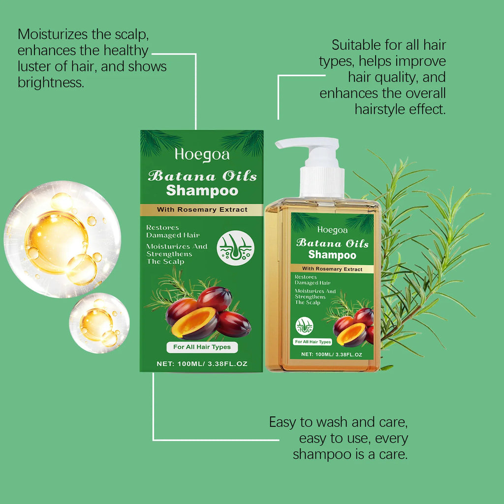Champú Batana puro para fortalecer el cabello, crema hidratante para restaurar el cabello dañado y frágil, antipérdida, mejora la caspa, cuidado del Control del aceite del cuero cabelludo