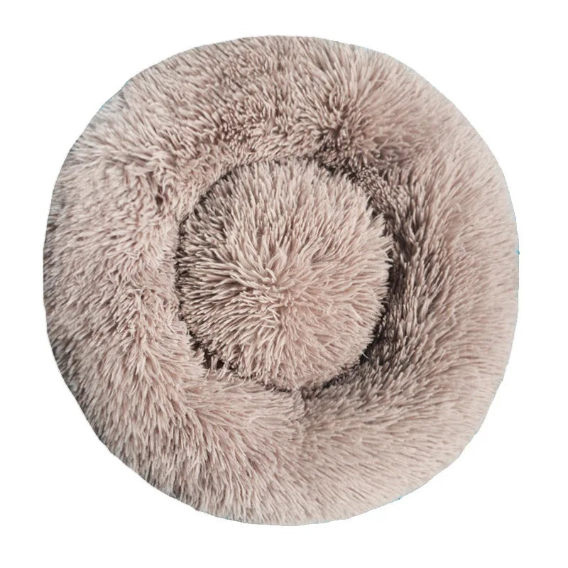 Cama redonda para perros, cama cálida de invierno para gatos, cesta de felpa para perros, cama lavable para mascotas, sofá para perros pequeños, medianos y grandes