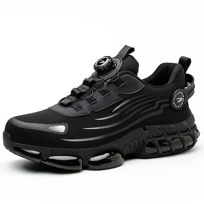 Nuevos zapatos de seguridad para el trabajo, talla 36-48 para mujeres y hombres, zapatillas de deporte con punta de acero para hombres, botas antideslizantes ligeras y transpirables impermeables, trabajo para hombres
