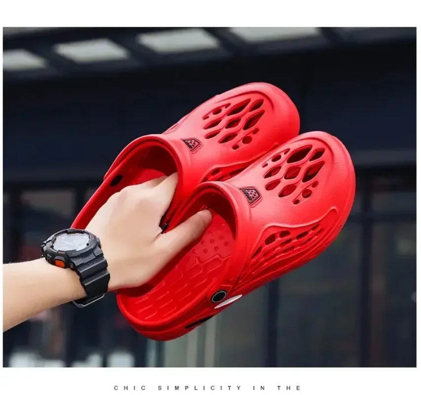 Sandalias al aire libre para hombres y mujeres Zuecos de verano Zapatillas EVA Tallas grandes 47 48 49 Zapatos de jardín para hombres Sandalias de playa Zuecos transpirables
