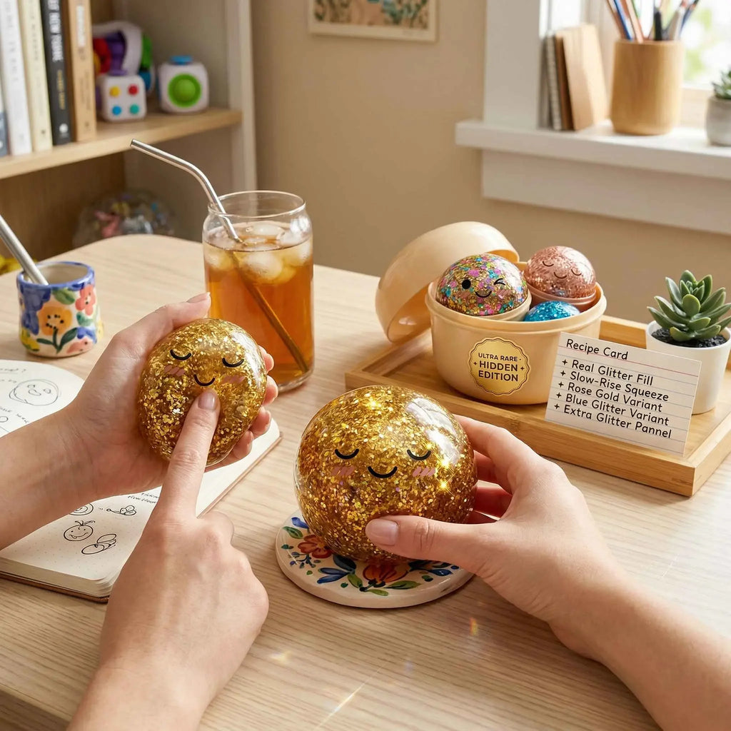 Squishy Viral de Dumpling ULTRA RARO con Purpurina Dorada, Edición Oculta, Squishies de Dumpling de Subida Lenta, Suave para Aliviar el Estrés.