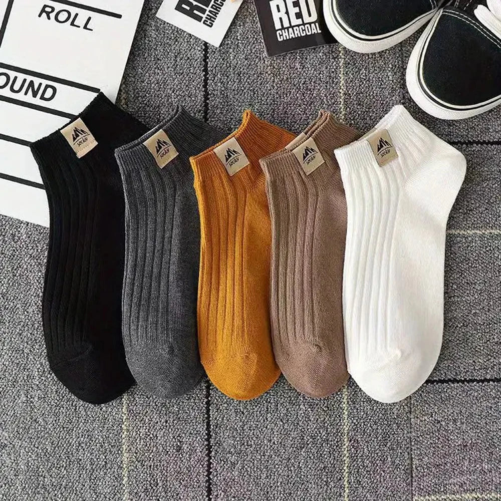 5/10/20/30 pares de calcetines tobilleros para hombre, calcetines invisibles transpirables con letras a la moda, estilo deportivo, a prueba de olores, absorbentes del sudor