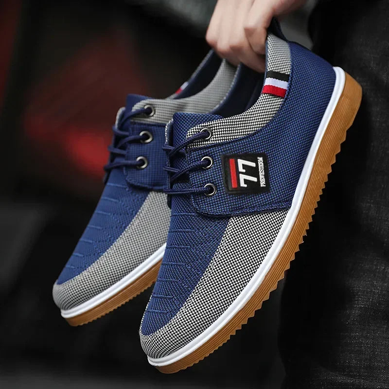 Zapatos de lona informales para hombre, Zapatos de conducción de suela blanda a la moda, Zapatos de diseñador para hombre, zapatillas cómodas de talla grande, 2024