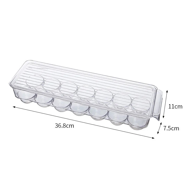 Caja de almacenamiento transparente para refrigerador, organizador de frutas y verduras, contenedor transparente para cocina, almacenamiento de alimentos y bebidas, 2030
