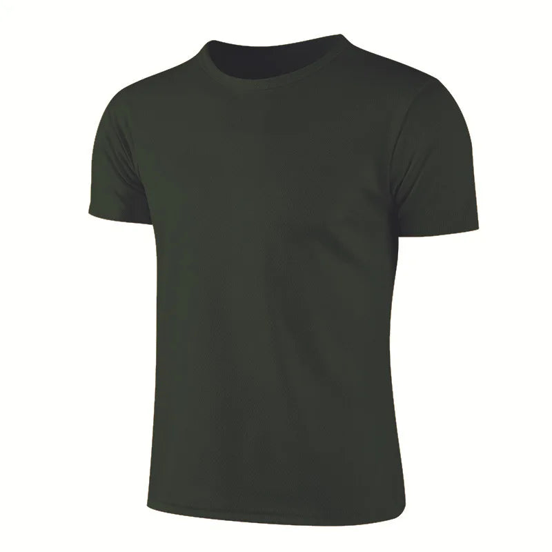 Camiseta deportiva de manga corta de secado rápido para hombre y mujer, camisetas de gimnasio, camiseta de Fitness, camiseta para correr, ropa deportiva transpirable para adolescentes