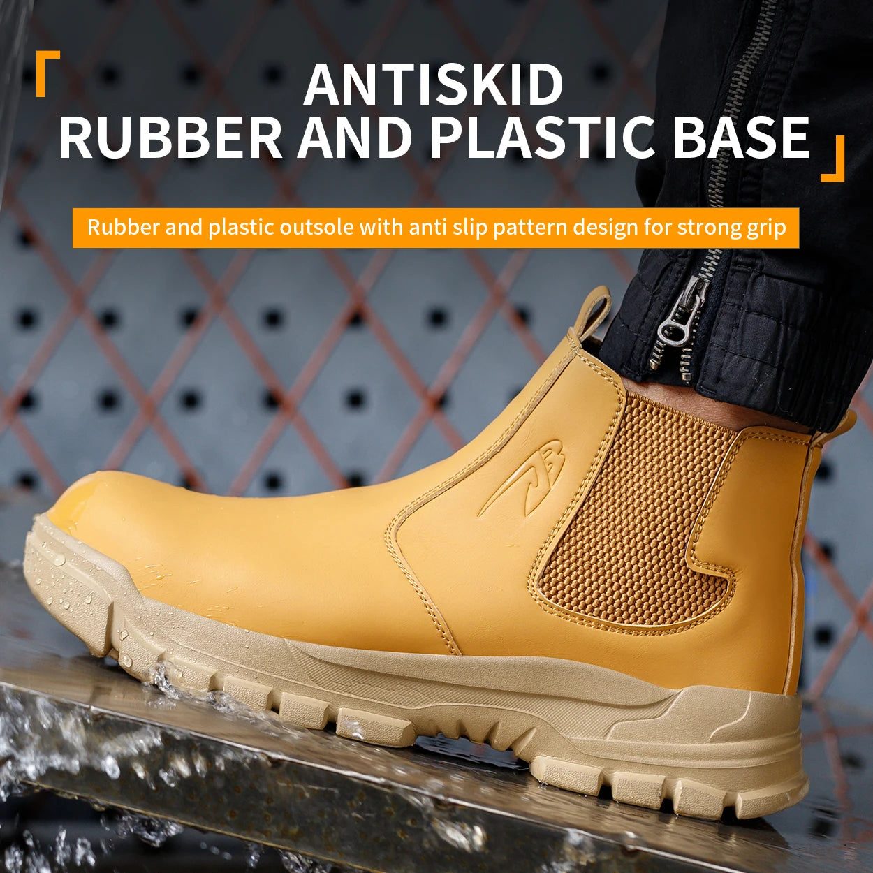 Botas de trabajo de seguridad impermeables para hombre, zapatos con punta de acero, botas tácticas de senderismo y aventura al aire libre, antiimpacto y antipinchazos