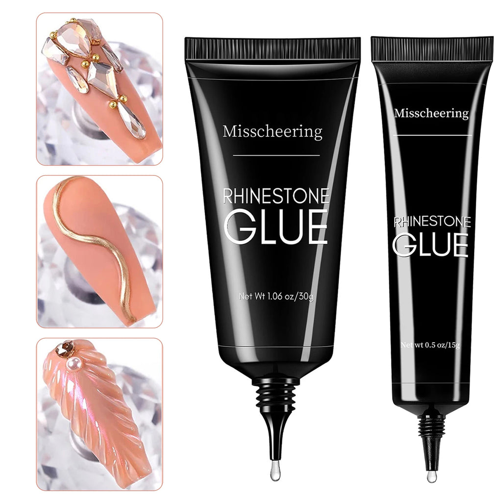 Pegamento de diamantes de imitación para uñas, Gel superfuerte para uñas, decoración de uñas 3D, Gema brillante, diamantes de Arte de uñas, 30g