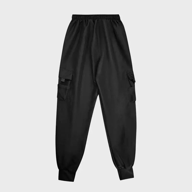 Nuevos pantalones de trabajo de calle para primavera y otoño para hombre, moda informal coreana Ins, pantalones deportivos de Hip-hop sueltos de nueve minutos, pantalones con cordón