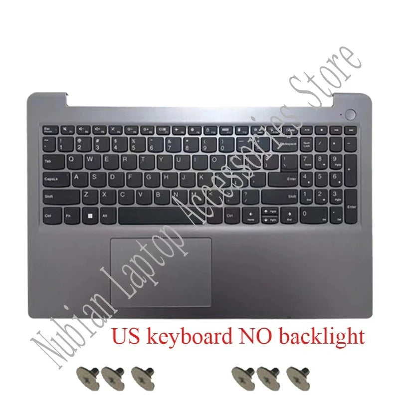 Nuevo para IdeaPad 3 15ADA6 15ITL6 15ALC6 2021: Cubierta trasera LCD, bisel frontal, reposamanos, carcasa inferior, teclado y bisagras para portátil