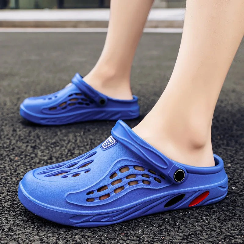Sandalias al aire libre para hombres y mujeres Zuecos de verano Zapatillas EVA Tallas grandes 47 48 49 Zapatos de jardín para hombres Sandalias de playa Zuecos transpirables