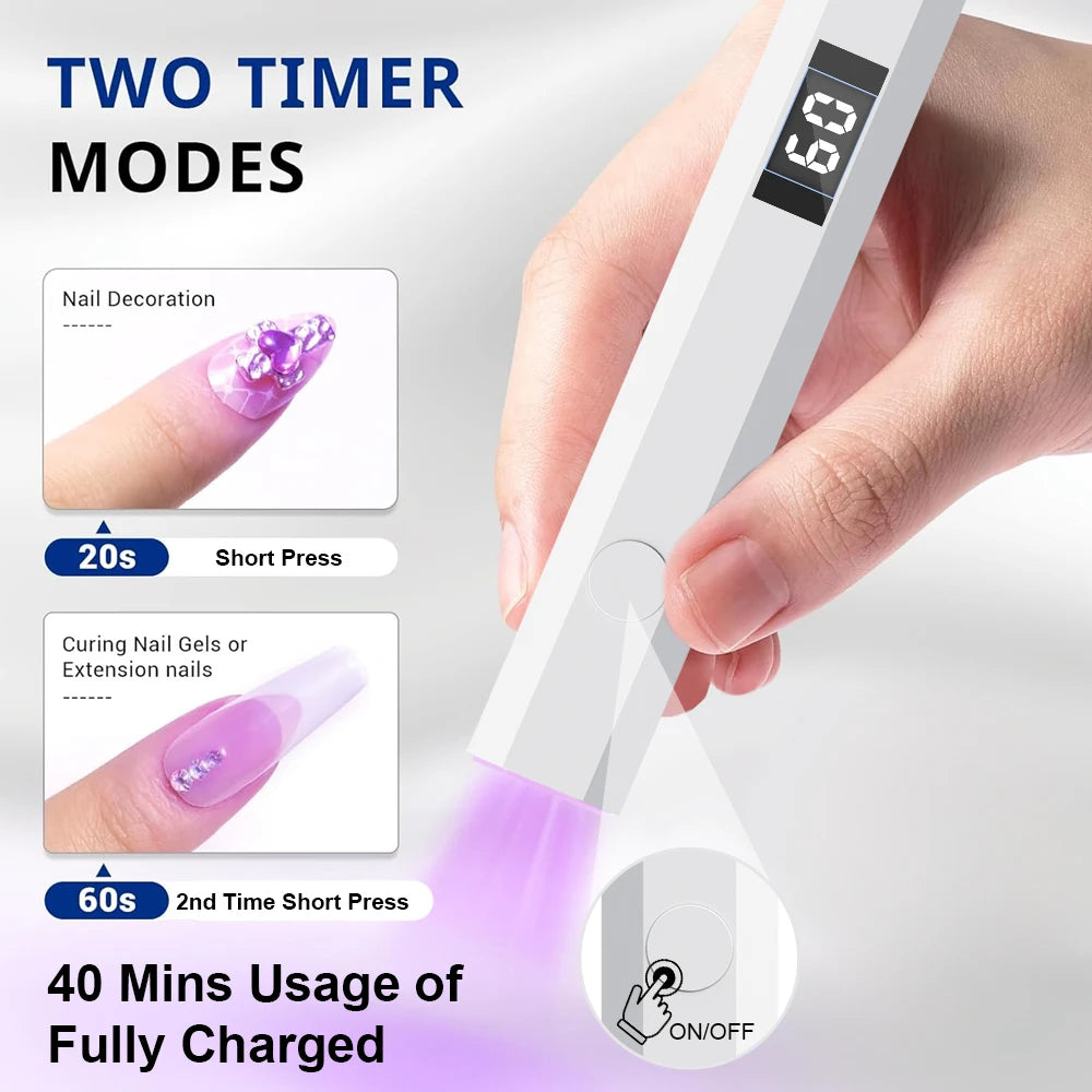 Lámpara UV LED para Uñas con Base Ajustable y Indicador LED, Secador de Uñas Profesional para Curado Rápido y Uñas de Gel