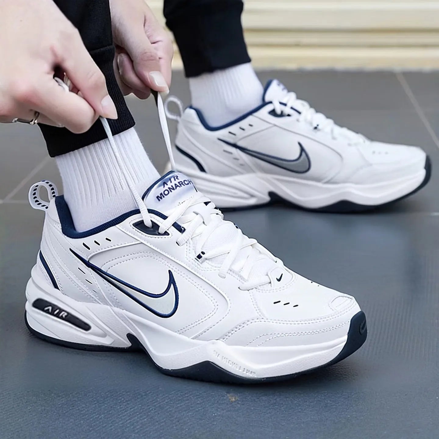 Zapatos Nike para hombre Air Monarch Iv, zapatos deportivos informales ligeros, zapatos para correr con amortiguación transpirable
