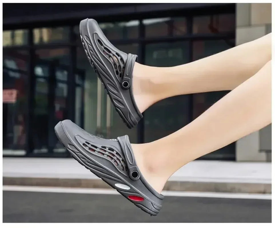 Sandalias al aire libre para hombres y mujeres Zuecos de verano Zapatillas EVA Tallas grandes 47 48 49 Zapatos de jardín para hombres Sandalias de playa Zuecos transpirables