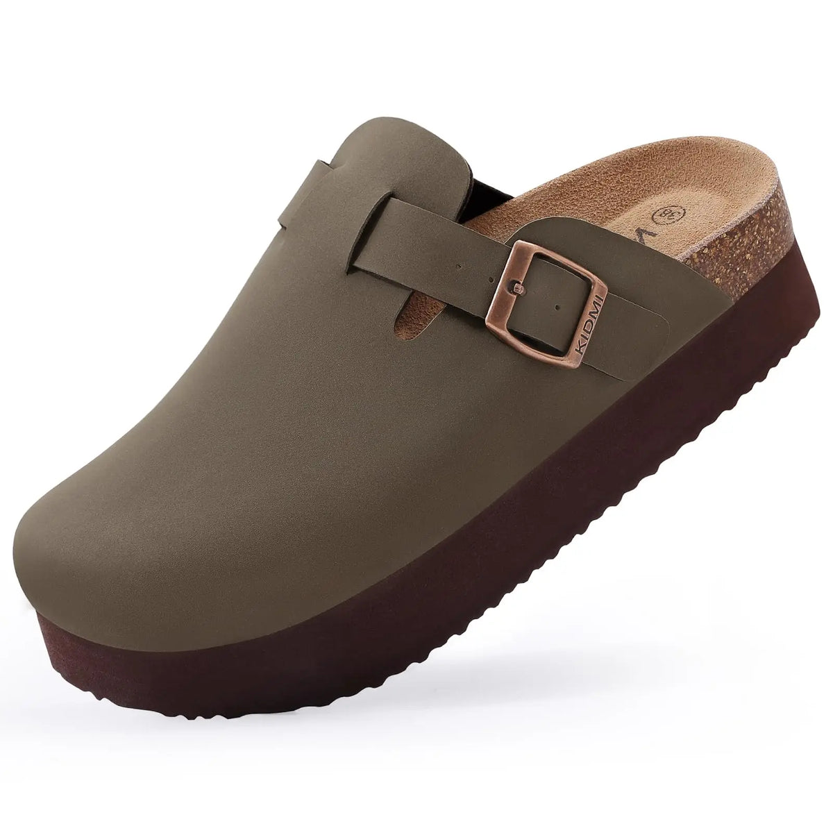 Shevalues-Sandalias de plataforma para mujer, zuecos de tacón grueso, zapatillas de cuero, calzado de corcho, sandalias de playa a la moda, Verano