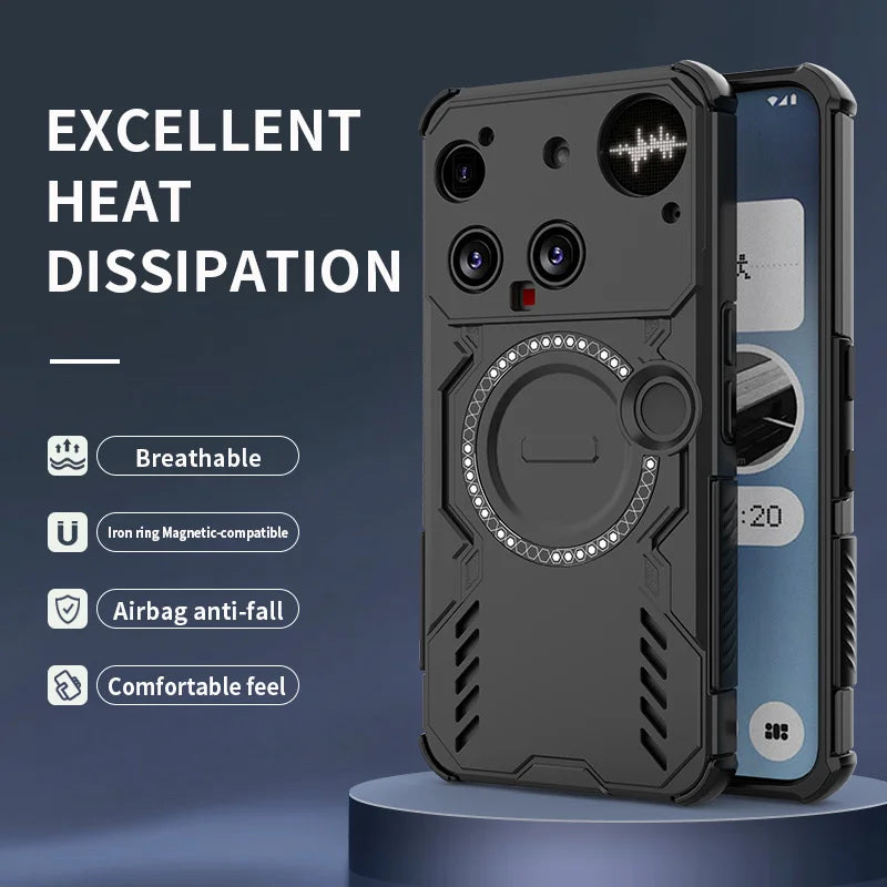 Funda de disipación de calor para Nothing Phone 3 3a Lite 4a Pro, protección de lente, carga inalámbrica magnética, carcasa trasera, Funda Coque