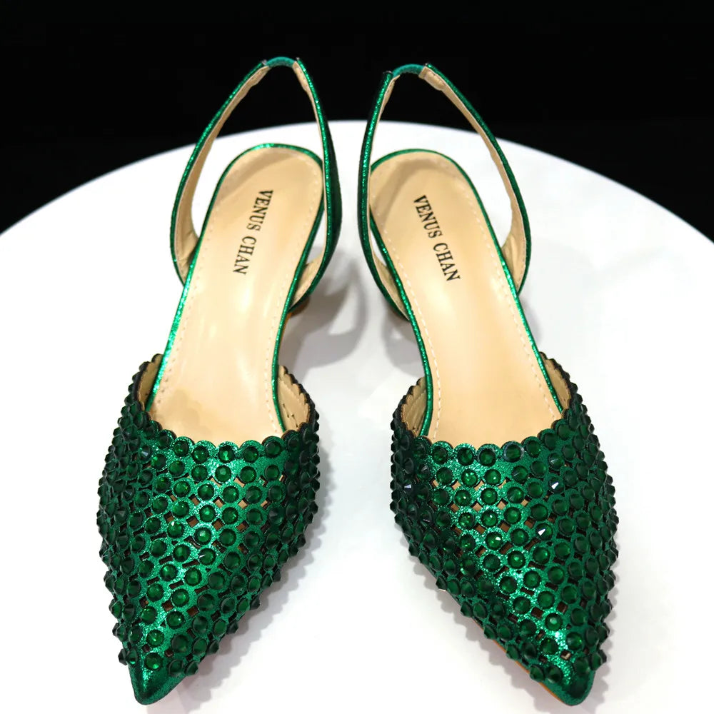 Sandalias con fondo de Muffin decoradas con cuentas para mujer, zapatos y bolso cómodos y versátiles, elegantes, a la moda, verano, 2023
